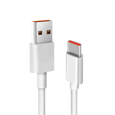 cable de datos blanco de la carga por USB del color de la longitud del 1m 20V 3A 60W USB 3,1 para la carga rápida