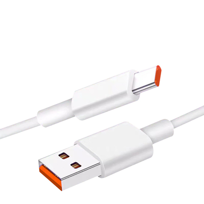 cable de datos blanco de la carga por USB del color de la longitud del 1m 20V 3A 60W USB 3,1 para la carga rápida