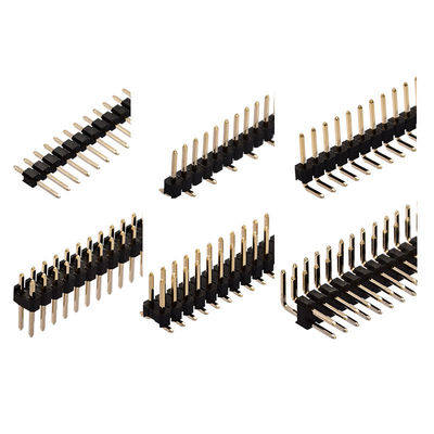 La fila doble plástica imprimió los conectores de la placa de circuito, echada SMD Pin Header de 2.54m m