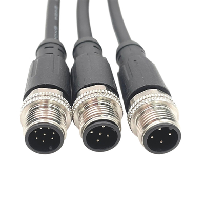 Varón impermeable de las asambleas de cable M12 a la hembra con 4 Pin 8 Pin Connector