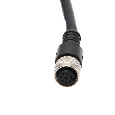 Cable de alambre eléctrico de ángulo recto con IP67 Pin 4 Pin Connector del Pin 3 de la prenda impermeable M12 2