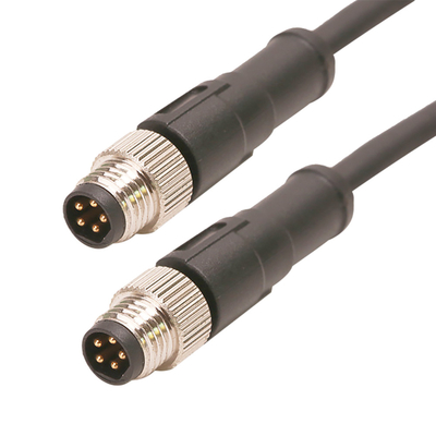 IP67 el conector impermeable del cable M8 telegrafía 5 Pin Female Molding Shield que la chaqueta de PVC telegrafía la vespa eléctrica de la bici
