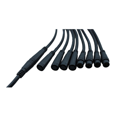 varón de la longitud de los 3Ft a la bicicleta impermeable femenina GPS de M8 6pin que coloca la chaqueta de PVC del cable