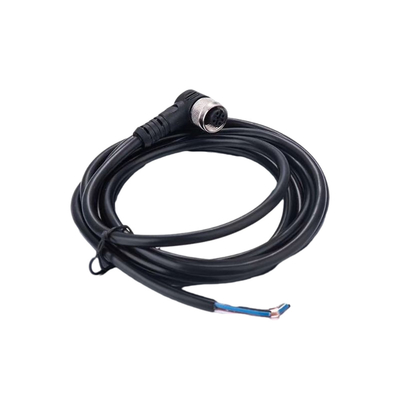 Varón de la longitud del cable el 100cm de Phoenix M12 del tornillo de metal al negro femenino con la cubierta de PVC