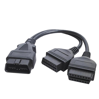 2 en 1 varón del arnés de cable 16pins del automóvil de Overmolded al tipo femenino del divisor de 2 Y