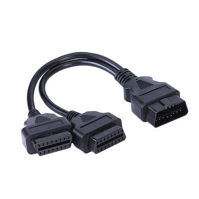 2 en 1 varón del arnés de cable 16pins del automóvil de Overmolded al tipo femenino del divisor de 2 Y