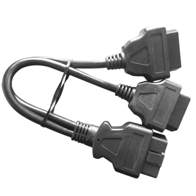 2 en 1 varón del arnés de cable 16pins del automóvil de Overmolded al tipo femenino del divisor de 2 Y