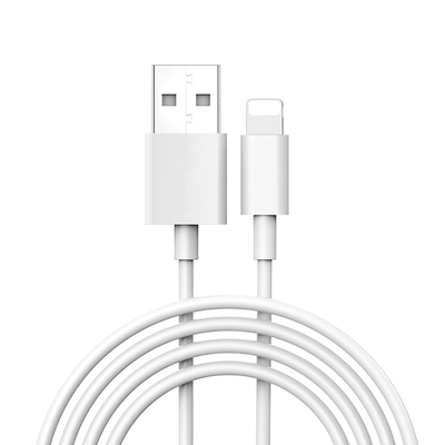 Cable de datos de la carga por USB del PVC del ODM del OEM 2.4A para Iphone rápidamente que carga