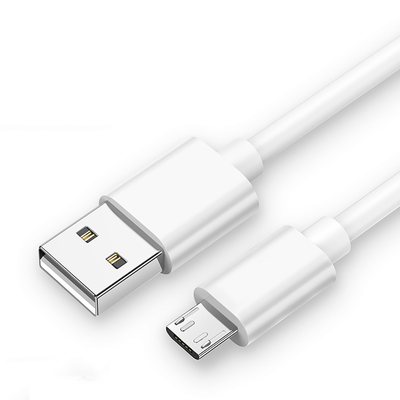 Cubierta de PVC cordón micro el 1M 2.4A del cable de la carga por USB multifuncional