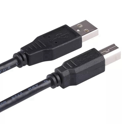 Cable de alta velocidad negro del USB, varón a una impresora de sexo femenino Cord de 2,0 USB