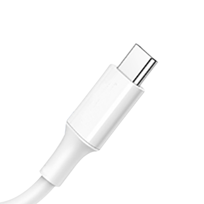 Color blanco USB C a cable rápido de la carga de C con la chaqueta de PVC 20V 3A 60W