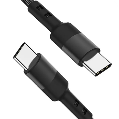 color negro USB C de los 3Ft del cable trenzado de nylon de la longitud para la tableta del ordenador portátil
