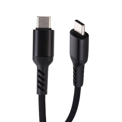 color negro USB C de los 3Ft del cable trenzado de nylon de la longitud para la tableta del ordenador portátil