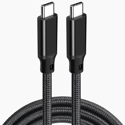 color negro USB C de los 3Ft del cable trenzado de nylon de la longitud para la tableta del ordenador portátil