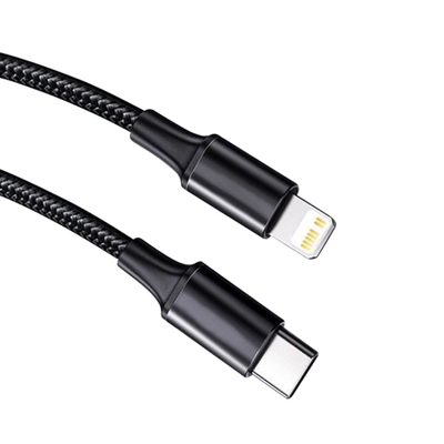 Cable de carga rápido negro del color USB con la velocidad trenzada de nylon de la transferencia de la cubierta 10Gbps