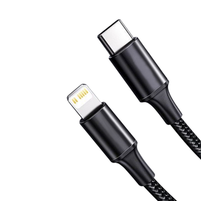 Cable de carga rápido negro del color USB con la velocidad trenzada de nylon de la transferencia de la cubierta 10Gbps