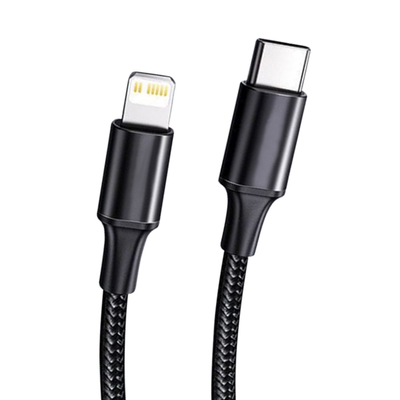 Cable de carga rápido negro del color USB con la velocidad trenzada de nylon de la transferencia de la cubierta 10Gbps