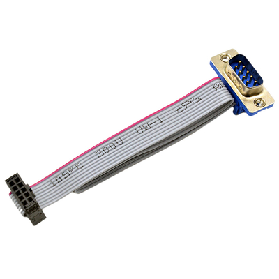DB plano 9 Pin Male To Female Connector de la asamblea de cable de cinta de la longitud de los 30cm