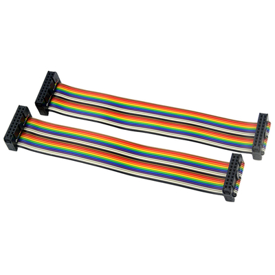 Las asambleas de cable del color IDC del arco iris, cinta de la echada de 2m m telegrafían 40 el Pin del Pin 60 del Pin 50