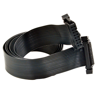 Echada plana del color negro IDC 40 Pin Ribbon Cable 2.54m m para el ordenador automotriz