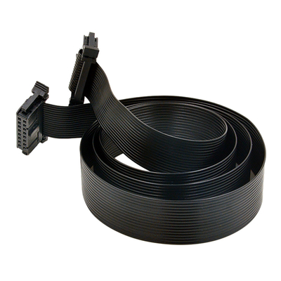 Echada plana del color negro IDC 40 Pin Ribbon Cable 2.54m m para el ordenador automotriz