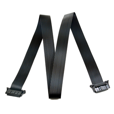 Echada plana del color negro IDC 40 Pin Ribbon Cable 2.54m m para el ordenador automotriz