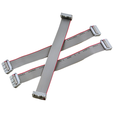 tipo plano doble enchufe masculino del cable de cinta de la fila IDC de 2.54m m UL2651 de 28AWG