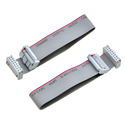tipo plano doble enchufe masculino del cable de cinta de la fila IDC de 2.54m m UL2651 de 28AWG