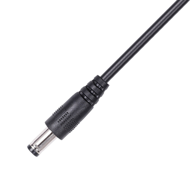 Asambleas masculinas y femeninas de cable de transmisión con el alivio de tensión DC barril Jack de 5.5m m x de 2.1m m