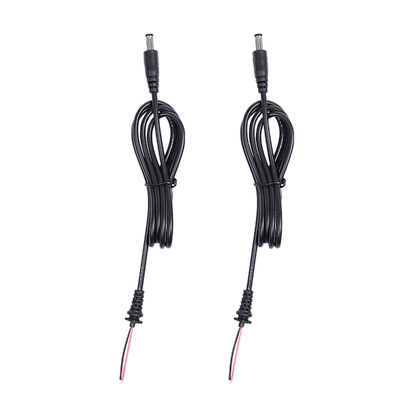 Asambleas masculinas y femeninas de cable de transmisión con el alivio de tensión DC barril Jack de 5.5m m x de 2.1m m
