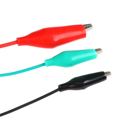 Material terminado doble del HIERRO del PVC de la longitud del cordón el 100cm de las asambleas de cable de transmisión del cocodrilo