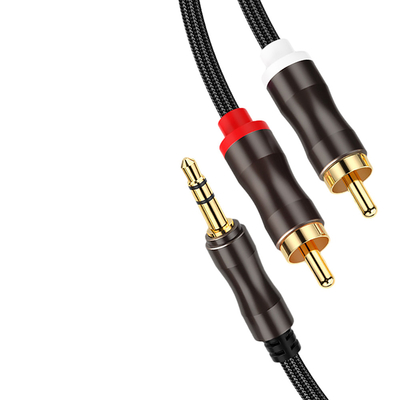 Cables audios/video coloridos, estéreo Jack Cables 2 RCA los 3.5Mm Digitaces al varón para el coche