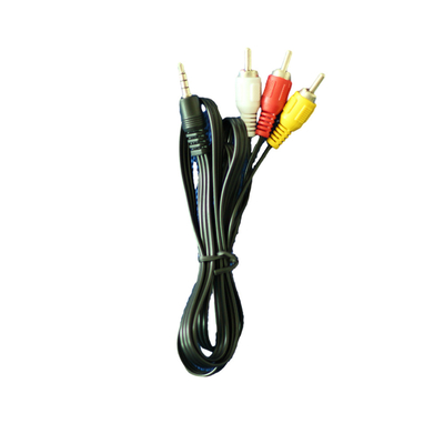 Color blanco amarillo rojo DC 3.5m m de los cables audios/video de 1 metro para el VCR de la TV