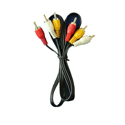 Color blanco amarillo rojo DC 3.5m m de los cables audios/video de 1 metro para el VCR de la TV
