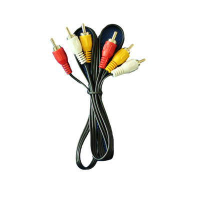 Color blanco amarillo rojo DC 3.5m m de los cables audios/video de 1 metro para el VCR de la TV