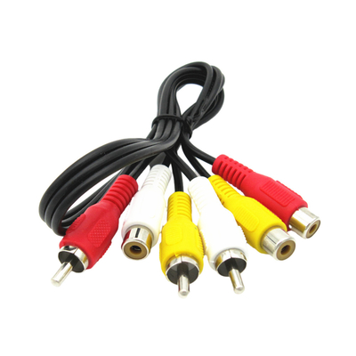 Varón a los cables audios/video femeninos, 3 cable de RCA sistemas de pesos americanos para el proyector sano del Presidente