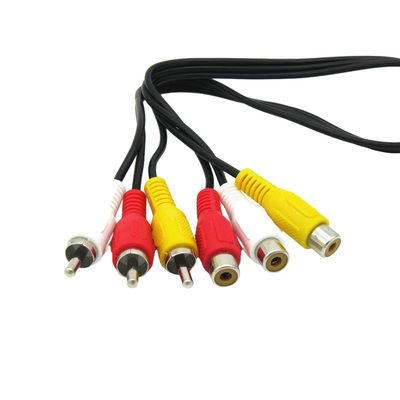 Varón a los cables audios/video femeninos, 3 cable de RCA sistemas de pesos americanos para el proyector sano del Presidente
