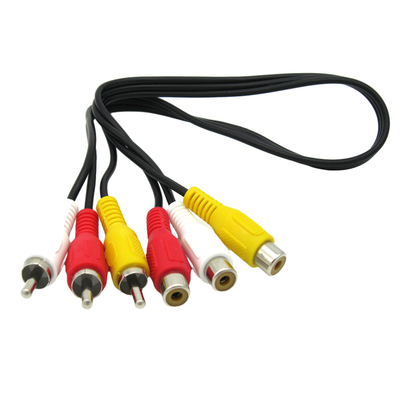 Varón a los cables audios/video femeninos, 3 cable de RCA sistemas de pesos americanos para el proyector sano del Presidente