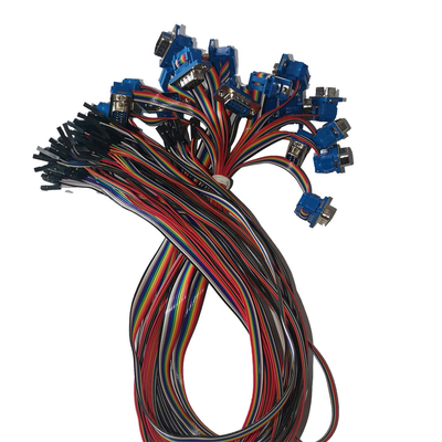 Tipo modificado para requisitos particulares echada 10P de los cables de audio y vídeo DIDC de DB9 Pin To 2.54m m