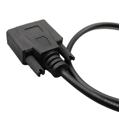 Hembra de encargo de las asambleas de cable de RS232 Overmolding DB9 al tipo masculino del USB 2,0 B