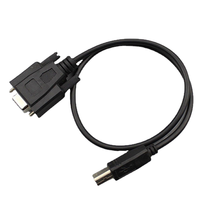Hembra de encargo de las asambleas de cable de RS232 Overmolding DB9 al tipo masculino del USB 2,0 B