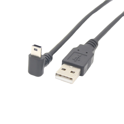 Cable de datos masculino de la carga por USB del USB 2,0 Mini With Right Angle Connector