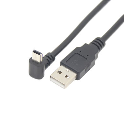 Cable de datos masculino de la carga por USB del USB 2,0 Mini With Right Angle Connector