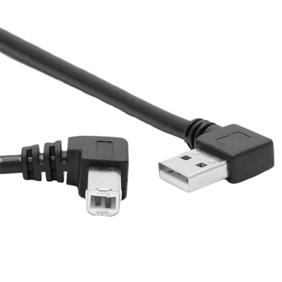 Grado L tipo ángulo izquierdo de ángulo recto dual de Data Cable With 90 de la impresora de 1 metro USB