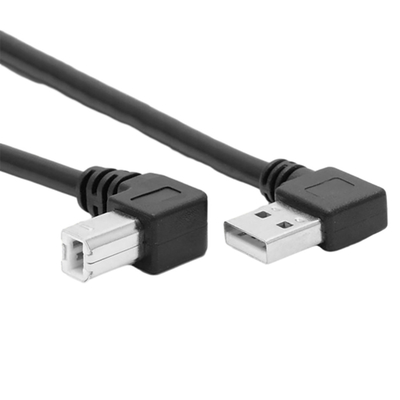 Grado L tipo ángulo izquierdo de ángulo recto dual de Data Cable With 90 de la impresora de 1 metro USB
