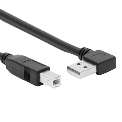 Grado L tipo ángulo izquierdo de ángulo recto dual de Data Cable With 90 de la impresora de 1 metro USB