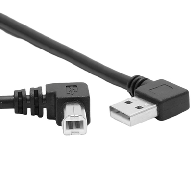 Grado L tipo ángulo izquierdo de ángulo recto dual de Data Cable With 90 de la impresora de 1 metro USB