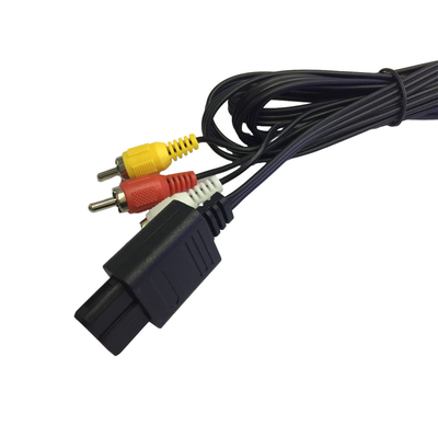 cable de audio y vídeo de los 6ft Gamecube, sistema de pesos americano de cordón compuesto para Nintendo 64 N64