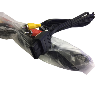 cable de audio y vídeo de los 6ft Gamecube, sistema de pesos americano de cordón compuesto para Nintendo 64 N64