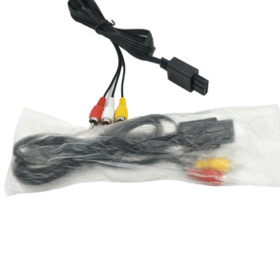 cable de audio y vídeo de los 6ft Gamecube, sistema de pesos americano de cordón compuesto para Nintendo 64 N64